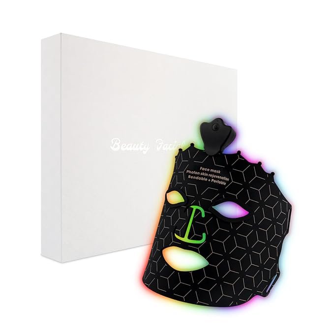 ANGAUSS 7 Color Red Light Therapy Mask with Eye Protection