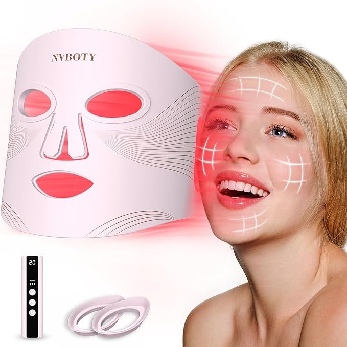 LED Face Mask Light Therapy 4 Modes with 400 LEDs