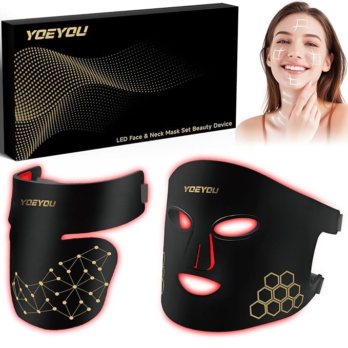 Red Light Therapy for Face and Neck with 4 Light Waves