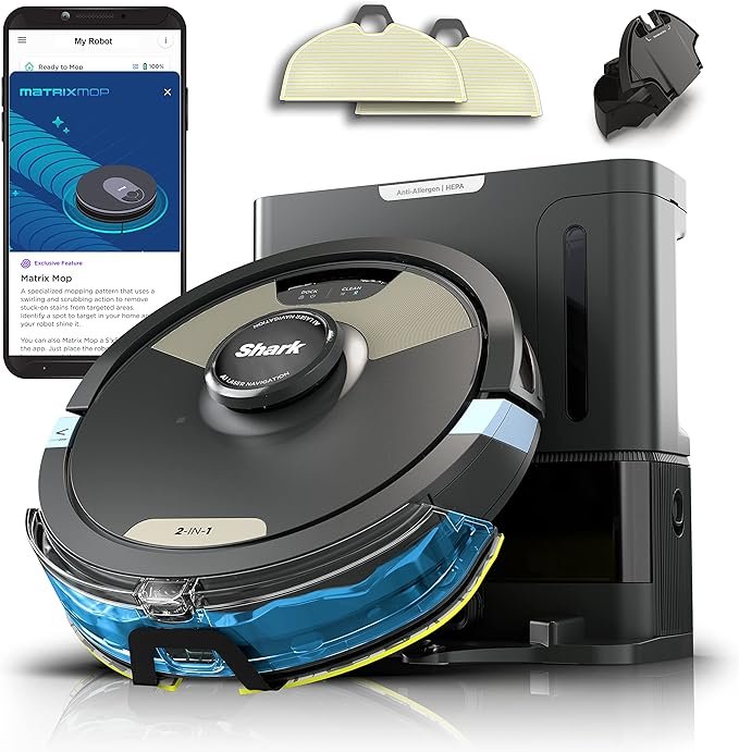 Shark Robot Vacuum and Mop Combo with 60-Day Self Empty Base